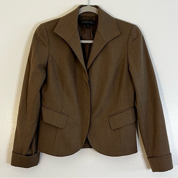 Lafayette 148 | Wool blend light brown suit jacket/blazer Womens size 2 stretch - Picture 1 of 9